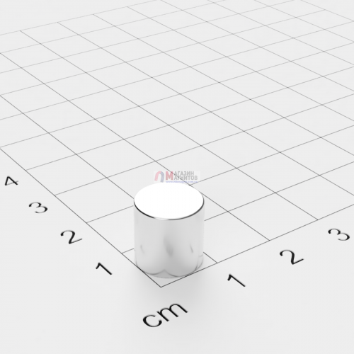 Ø D10 mm х H10 mm - Магнит Шайба-Пруток