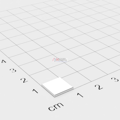 10 x 10 x 1 mm - Квадратный Магнит