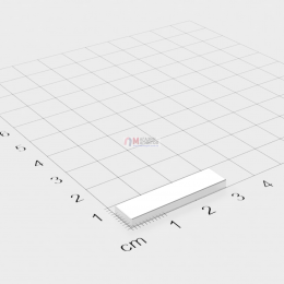30 x 6 x 2 mm - до 150 °С - Прямоугольный магнит 38SH