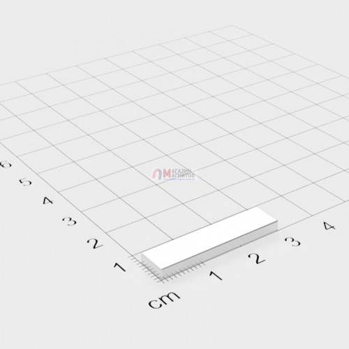 30 x 6 x 2 mm - до 150 °С - Прямоугольный магнит 38SH