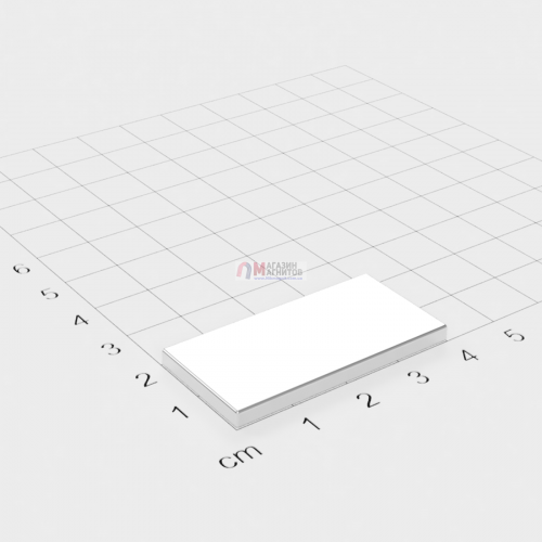 40 x 20 x 3 mm - Прямоугольный магнит
