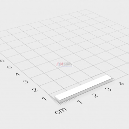 40 x 5 x 2 mm - до 150 °С - Прямоугольный магнит 38SH