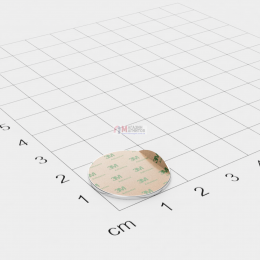 Ø D20 mm х H1 mm (самоклейка) - Магнит Шайба