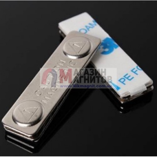 Крепление для бейджа на 2 магнита (основа металл)